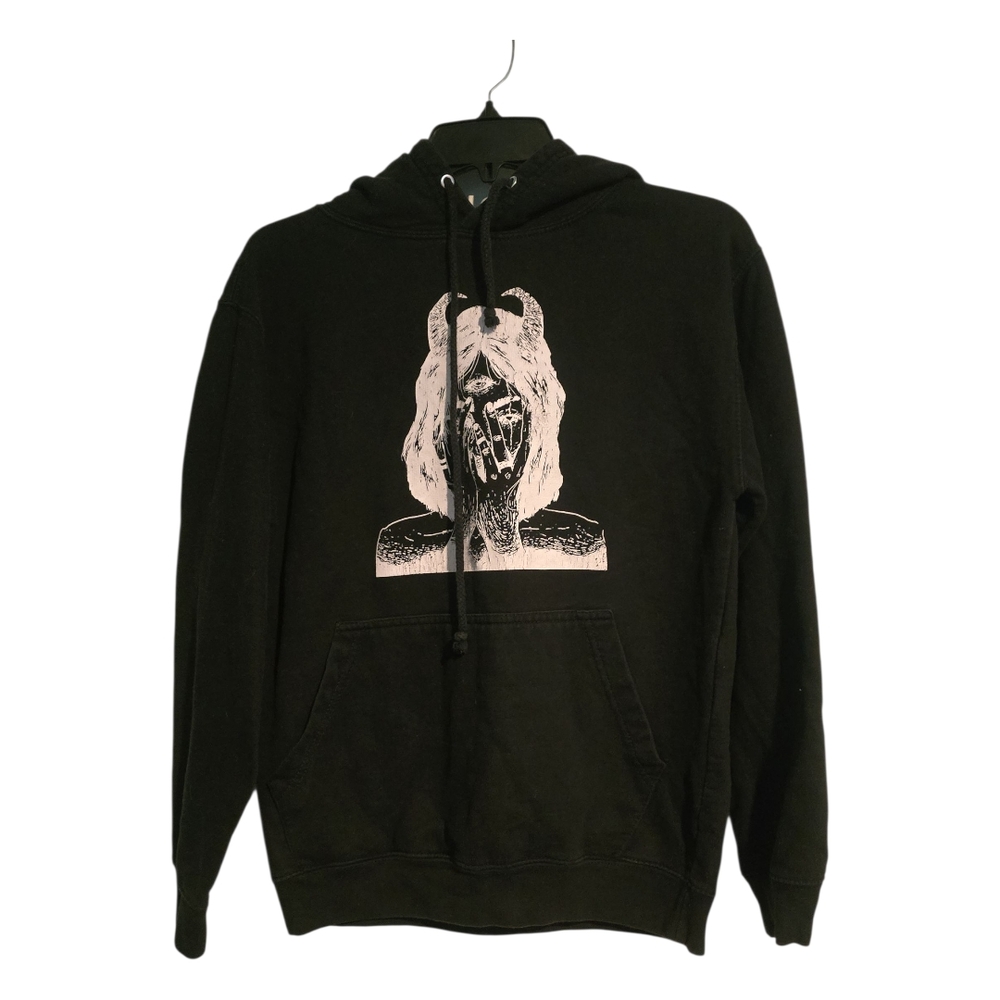 Black Graphic Hoodie for Men